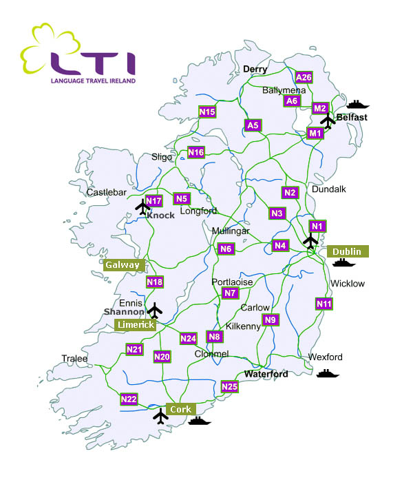 Map of Ireland